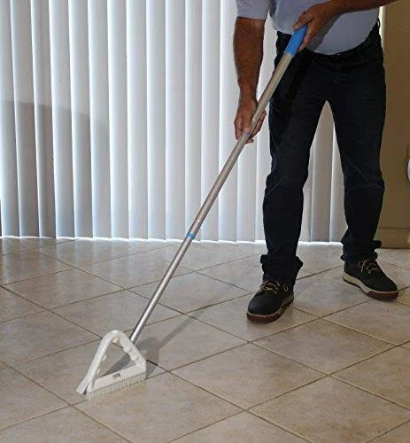 AMZDSM Back and Knee Saving Heavy Duty Grout and Tile Brush with Adjustable Handle.