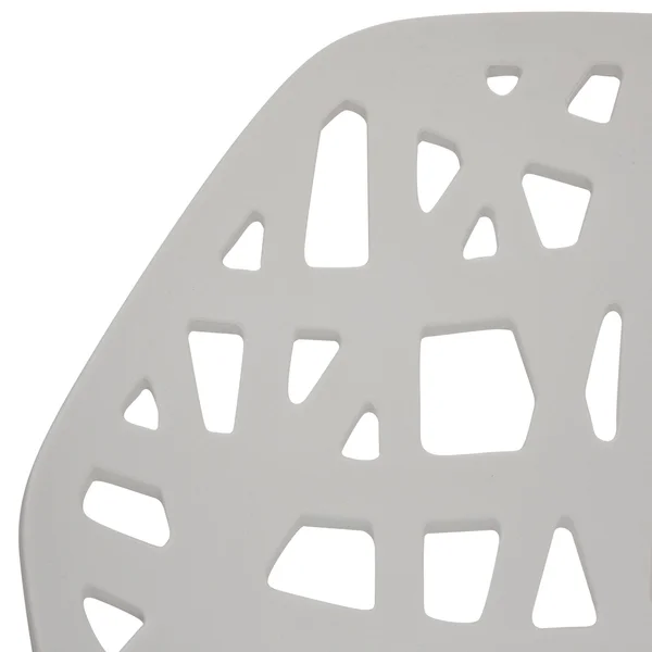 LeisureMod Akron Side Chair with Chrome Legs Akm19w, White