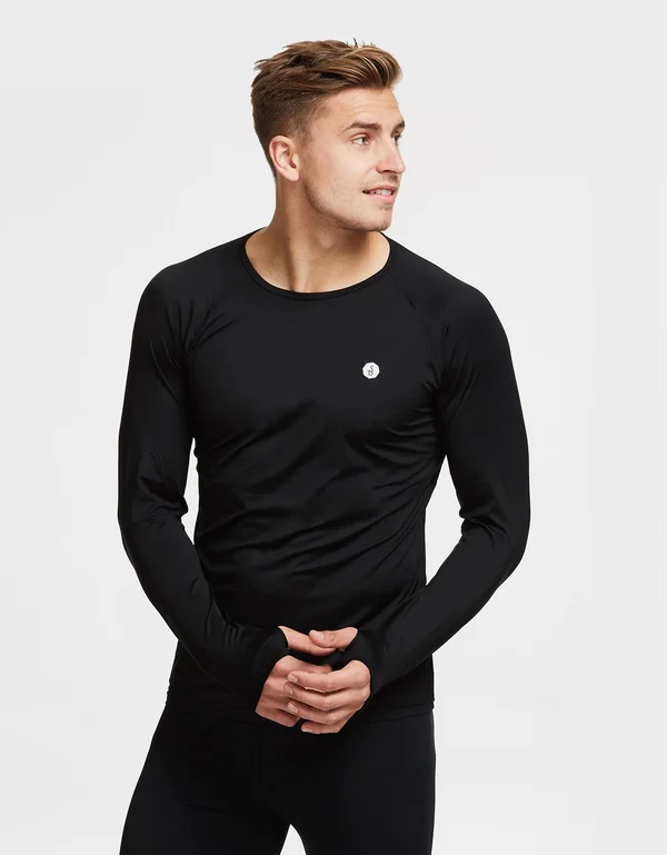 UPF 50+ Long Sleeve Sun Protective Base Layer for Men, Sun Safe Tops Navy