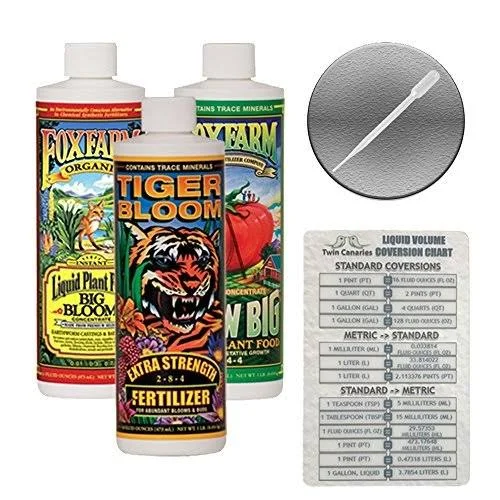Fox Farm Liquid Nutrient Trio Soil Formula: Big Bloom - Grow Big, Tiger Bloom Pac