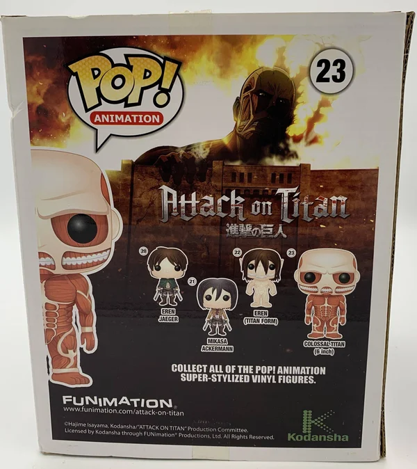 Funko Pop! Animation - Attack on Titan Vinyl Figure - Colossal Titan (Black/White - 6 in)*Exclusive*