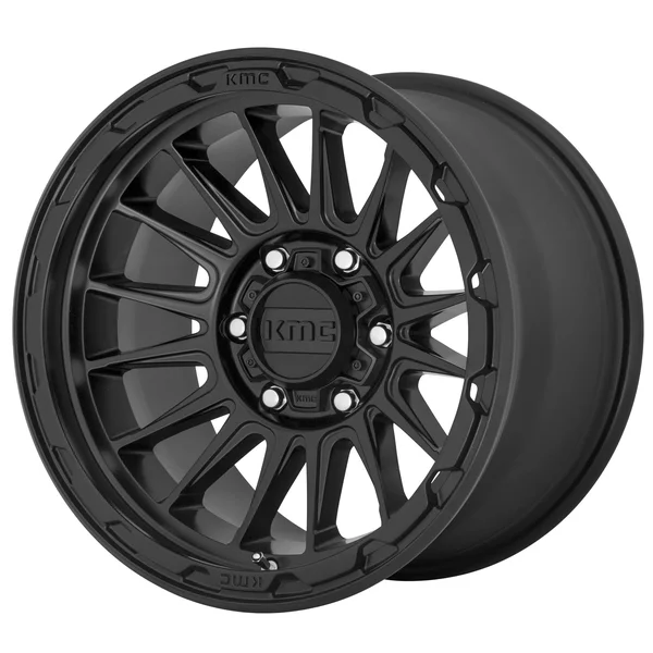 KMC KM542 Impact Satin Black Machined 17x9 5x5 -12mm (KM54279050512N)