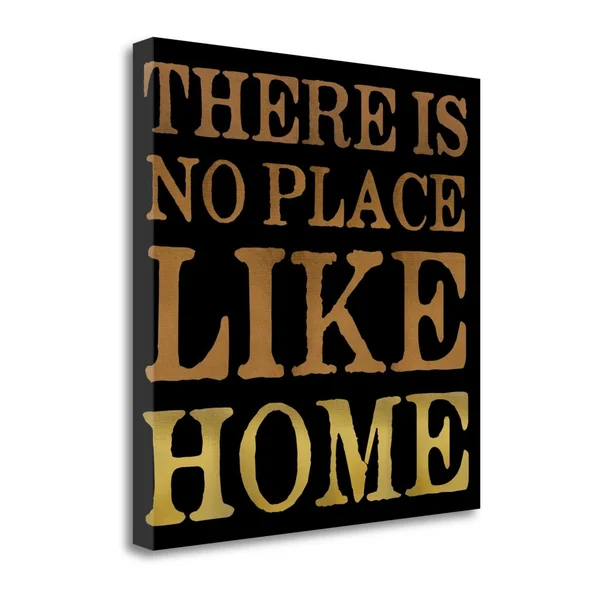 Tangletown Fine Art 'No Place Like Home' by Longfellow Designs Textual Art on Wrapped Canvas