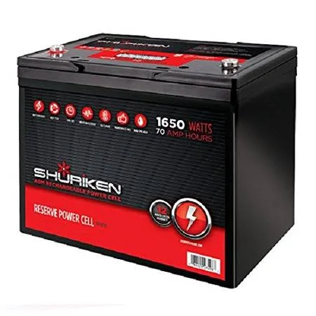 Shuriken SK-BT70 High Performance AGM Power Cell Battery, 12 V