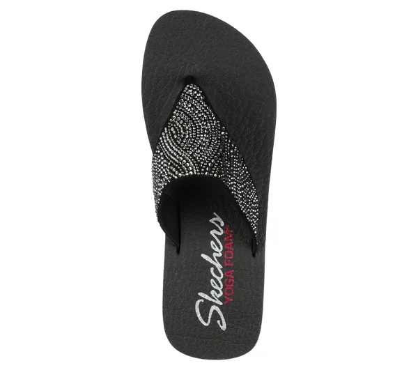 Skechers Women's Vinyasa - Stone Candy Wedges, Black, 5.0