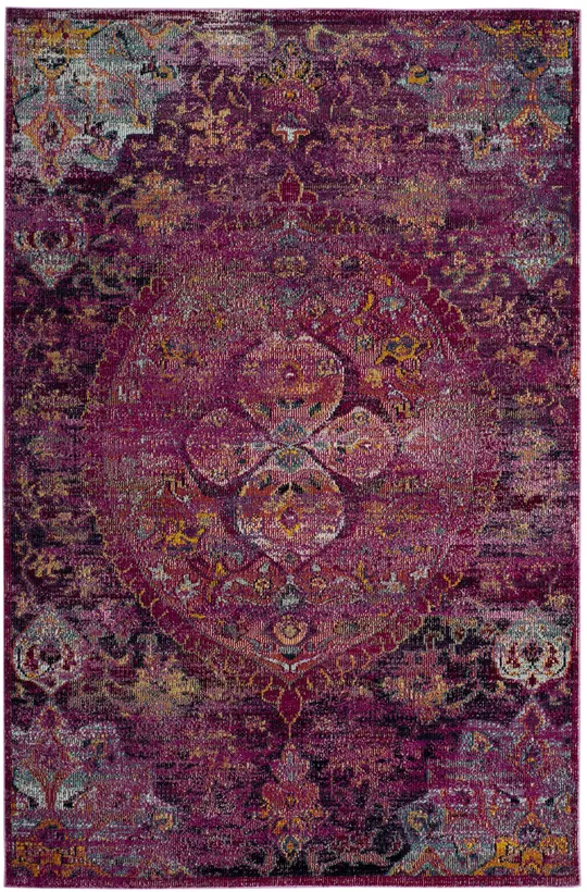 Safavieh Crystal CRS512S 2&2x22 x 9&0x22 Runner Fuchsia, Purple Area Rug