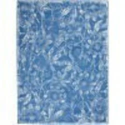 4' x 6' Blue and Ivory Floral Vines Area Rug