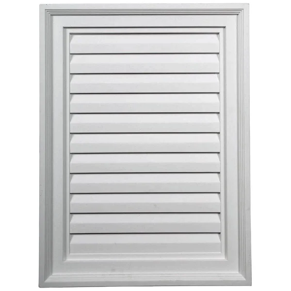 18x22W x 19x22H Vertical Urethane Gable Vent Louver - Non-Functional