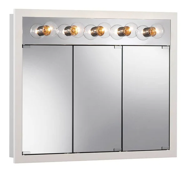 Jensen Granville 36x22x30x22 Classic White Medicine Cabinet, Surface Mount, 755379