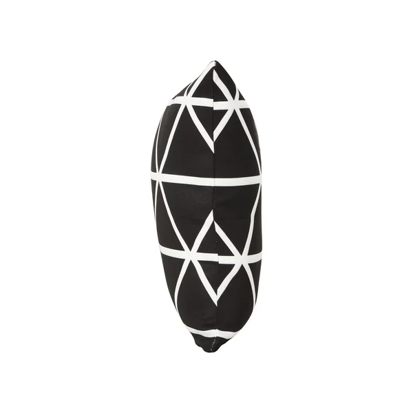 17.5x22 Black and White Geometric Square Outdoor Patio Throw Pillow