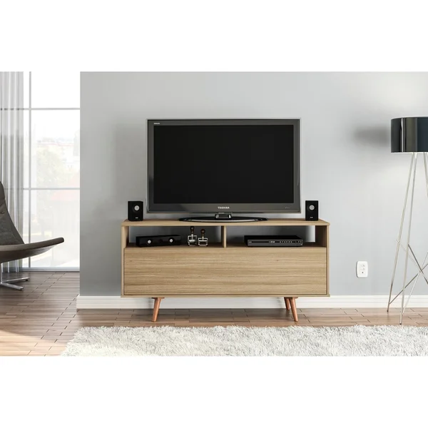Fava 59 in. TV Stand, Light Brown - Polifurniture - 401607810001