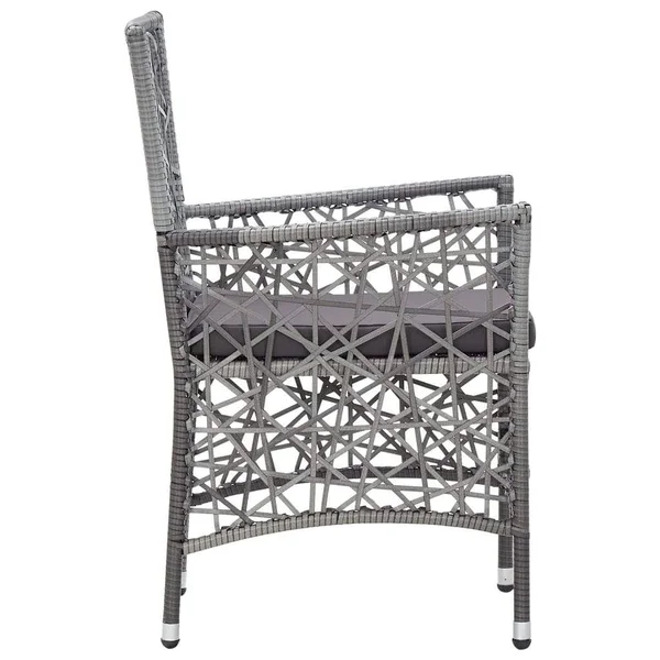 vidaXL Outdoor Chairs 2 Pcs with Cushions Poly Rattan White, 45999