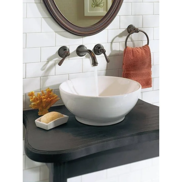 Moen T6107ORB Kingsley Two Handle Wall Mount Bathroom Faucet Oil Rubbed Bronze