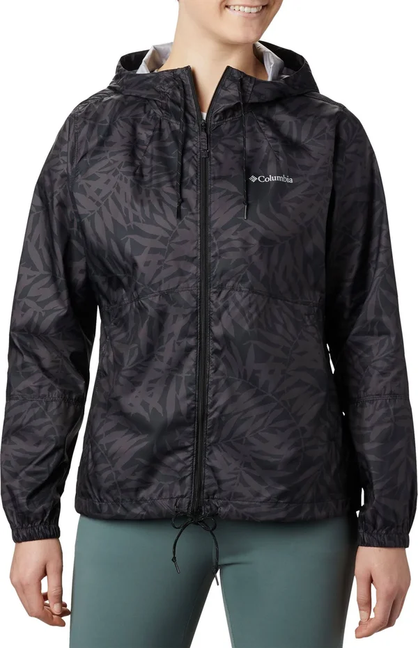 Columbia Women's Flash Forward Printed Windbreaker - 1x - Black Wispy Bamboo