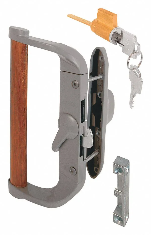 Prime-Line C 1017 Patio Door Handle Set, Dull