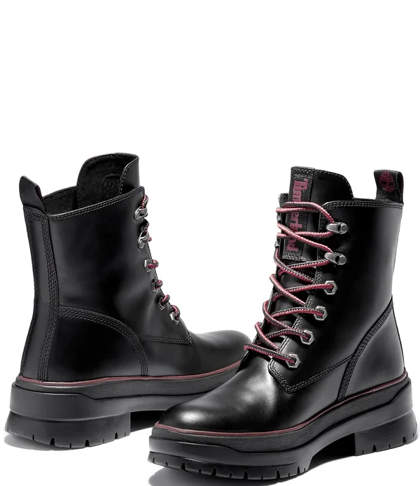 Timberland Women's Malynn EK+ Waterproof Lace-Up Boots Black Full-Grain - Size 9 Medium