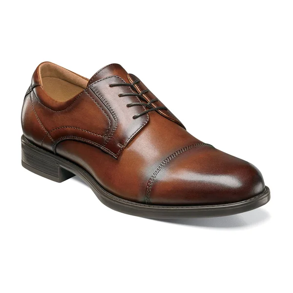 Florsheim Cognac Center Cap Leather Derby Shoes