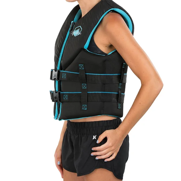 Liquid Force Women's Hinge Classic CGA Vest Black - Aqua-Medium