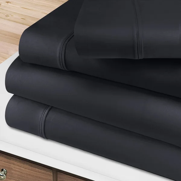 Superior Soft Long Stable Cotton Sheet Set - Full, Navy Blue