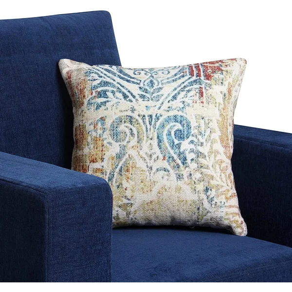 18 x 18 Hand Block Printed Cotton Accent Pillow COVER - Multicolor