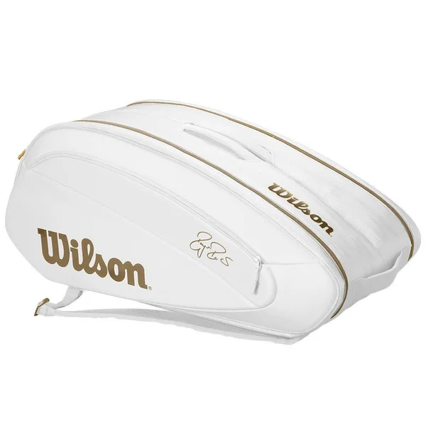Wilson Federer DNA 12 Pack Tennis Bag (White/Gold)
