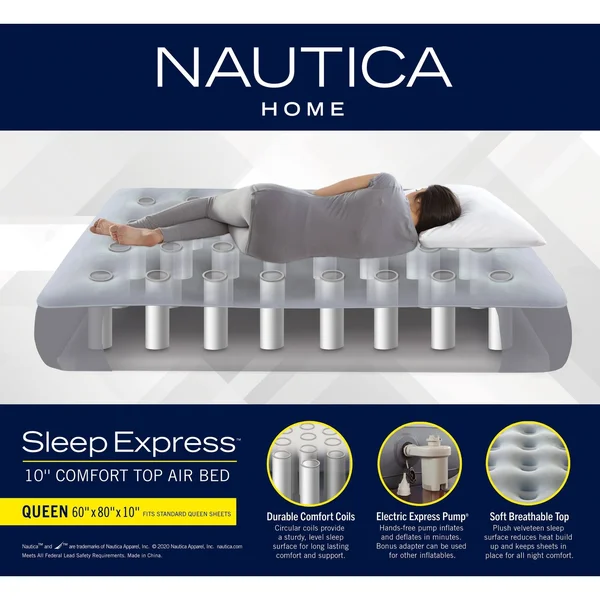 Nautica Home 10x22 Sleep Express Air Bed Mattress - Full