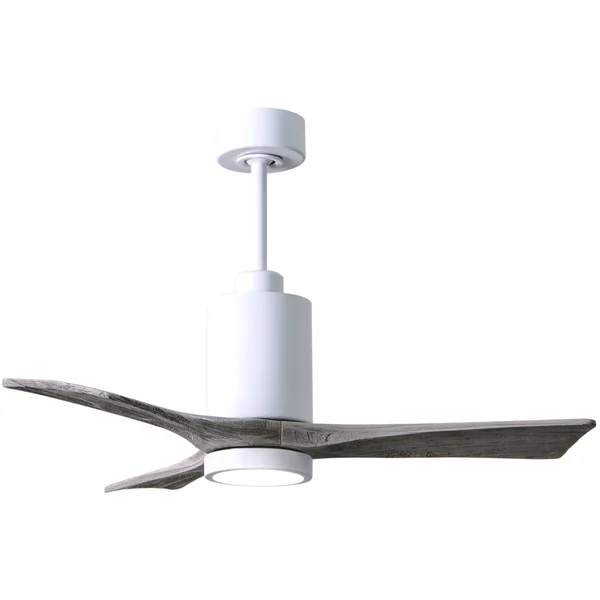 Matthews Fan Company PA3-BK-BW-42 Patricia 42 inch 3 Blade LED Outdoor Ceiling Fan in Matte Black