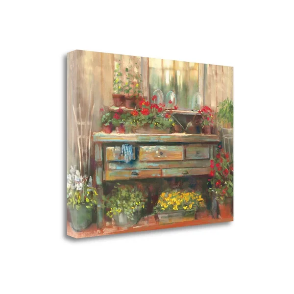 &Gardners Table& Print on Canvas Tangletown Fine Art Size: 17x22 H x 23x22 W