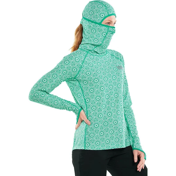 Coolibar Women's Paros Sailing Hoodie, Shirts for Women, Green, XX-Large