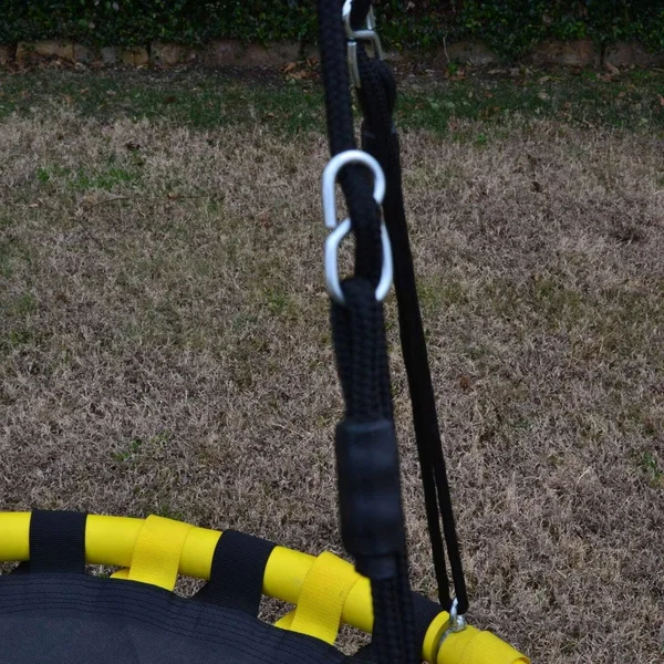 Jumpking Backyard 360-Degree Adjustable Height UFO Swing Set, Yellow