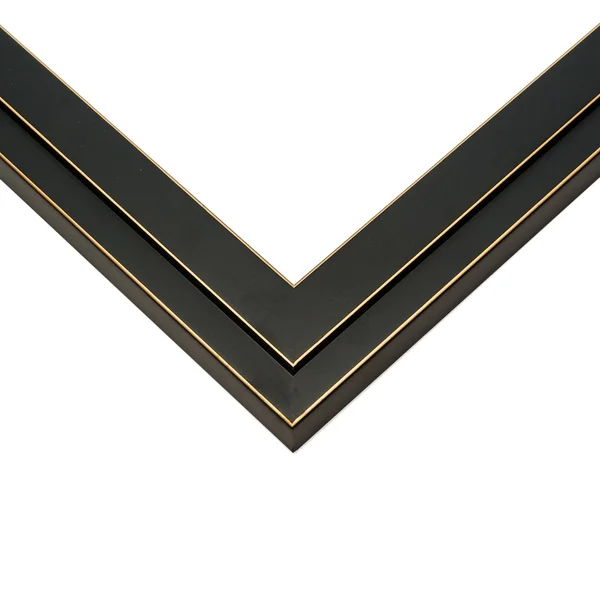 CustomPictureFrames.com 22x26 - 22 x 26 Black and Gold Pinstripe Solid Wood Frame with UV Framer&s Acrylic & Foam Board Back