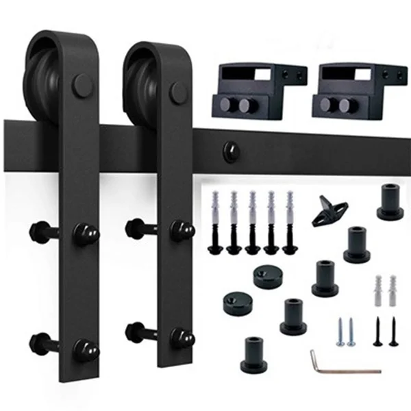 Akicon Paneled Wood Unfinished Barn Door with Hardware Kit - UF Series - 28x22 - K3