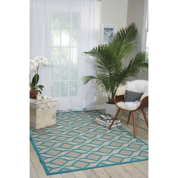 Nourison Aloha ALH03 7&10x22 x 10&6x22 Green Area Rug