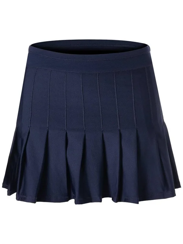 Lucky in Love Women's Long Retro Pleated Tennis Skort Midnight Navy - CB287-401BS19