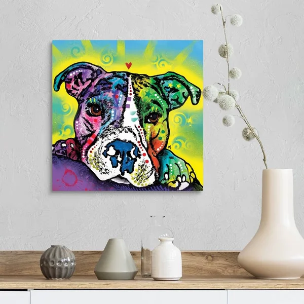 The Baby Pit Bull, Canvas Wall Art, 16x16, Great Big Canvas