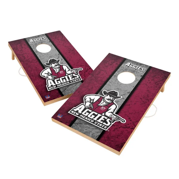 New Mexico State Aggies 2& x 3& Solid Wood Cornhole Board Set