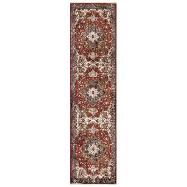 Safavieh Herat Rug Collection HRT301Q - Red - Ivory - 4& x 6&