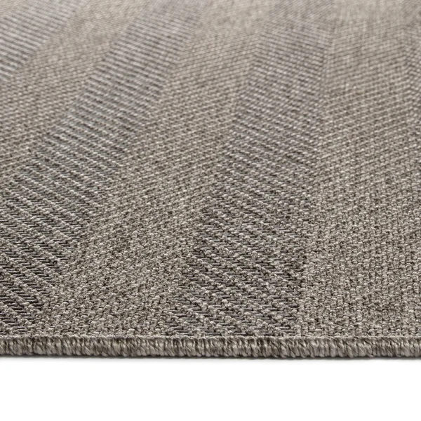 Porch & den Reiling Stripe Indoor/Outdoor Flat-Weave Rug - 5&0 x 7&0 - Frost