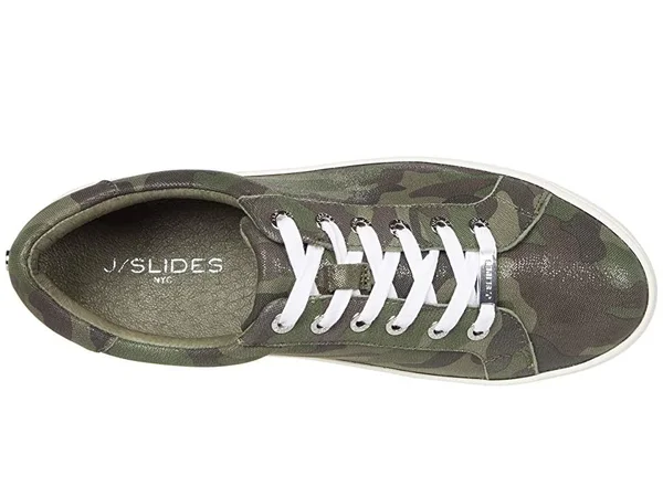 J/Slides Hippie Sneaker Green Camo Leather - Green 7 Medium