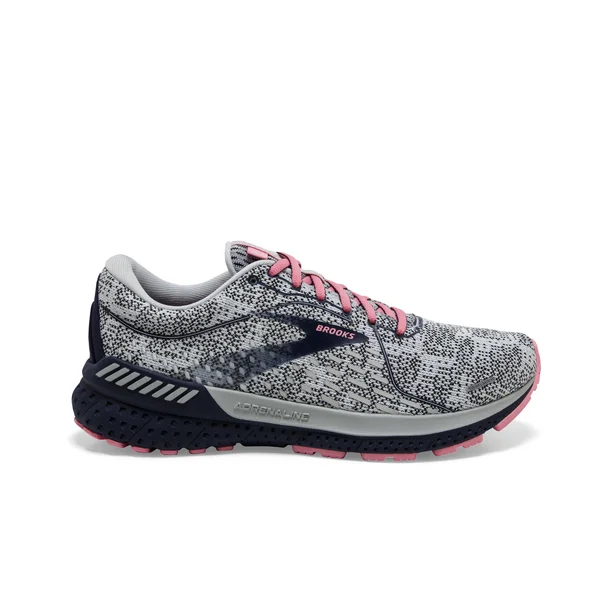 Brooks Women's Adrenaline GTS 21 White-Peacoat-Coral - 5
