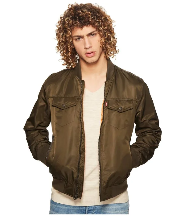 Levi&s Flight Satin Bomber Jacket - Olive at Nordstrom Rack
