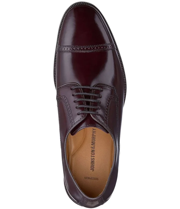 Johnston & Murphy Men's Bradford Cap Toe - Burgundy Brush-Off Leather