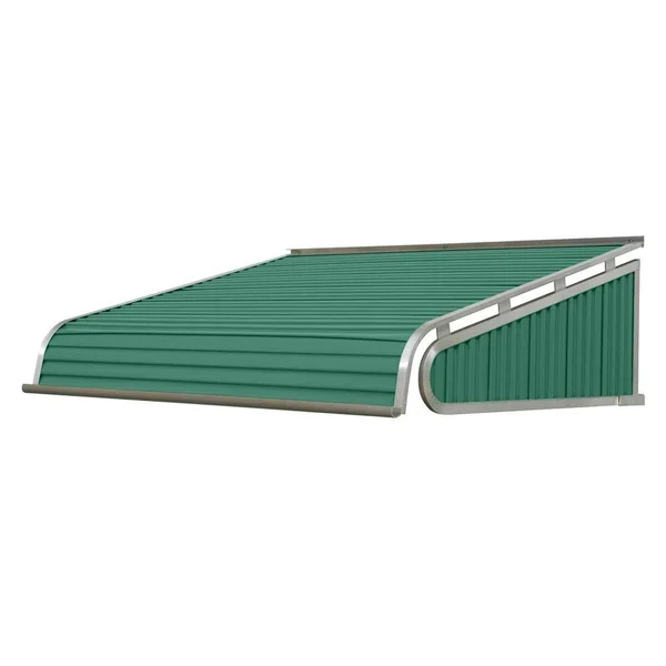 NuImage Awnings 1500 72-in Wide x 60-in Projection Fern Green Solid Fixed Door Awning - K151007223