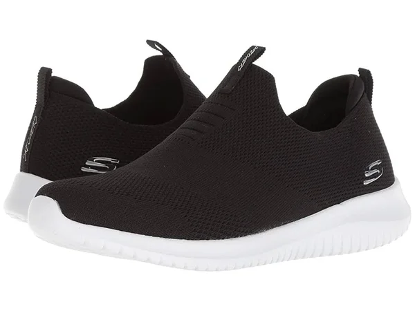 Skechers Women's Ultra Flex First Take Slip on Sneaker - Black/White