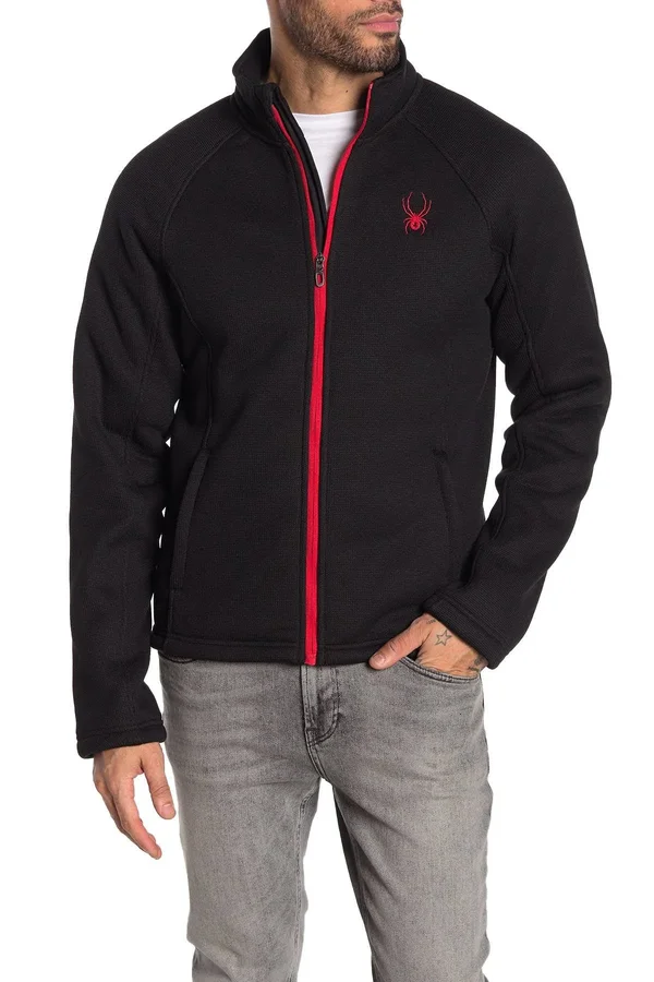 Spyder Steller Full Zip Jacket for Men Black Medium