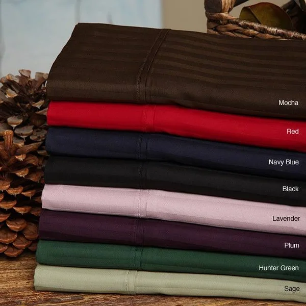 Superior 300 Thread Count Split King Deep Pocket Cotton Sateen Sheet Set - Black - Victorian
