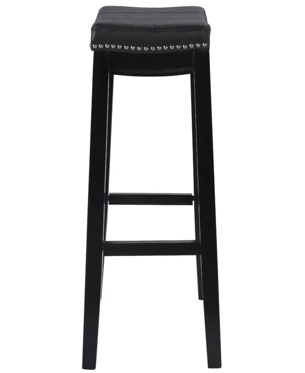 Linon Home Decor Rumsey 32x22 Backless Wood Bar Stool - Black