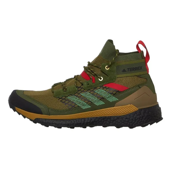 Adidas Terrex Free Hiker Blue Walking Shoes - Red/Brown/Green - 10