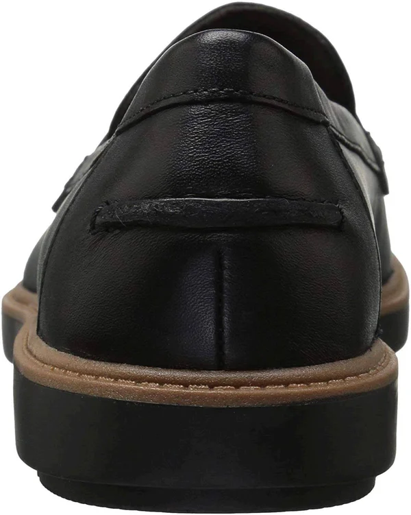 Clarks Women's Raisie Eletta Penny Loafer, Size: 8.5, Black