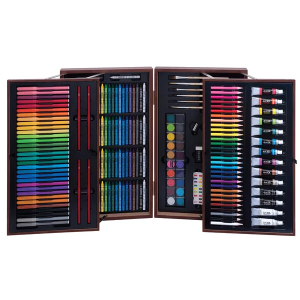 Art 101 Deluxe Artist Set in Wood Case (215 Piece)